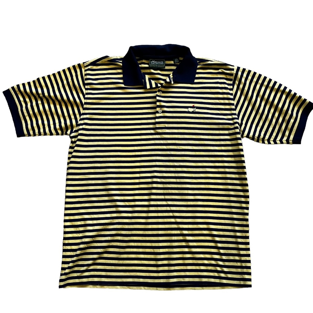 MASTERS COLLECTION STRIPED POLO SIZE LARGE GOLF COUNTRY CLUB PREPPY STYLISH - Picture 7 of 7